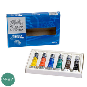 Watercolour Paint Sets - Winsor & Newton COTMAN - 6 x 8ml Tubes