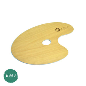 Wooden palette- oval hook shape 14"x 9" (35 x 24cm)