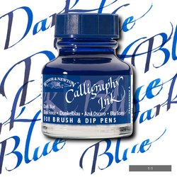 INK - Winsor & Newton - CALLIGRAPHY -  30ml Bottle -  DARK BLUE