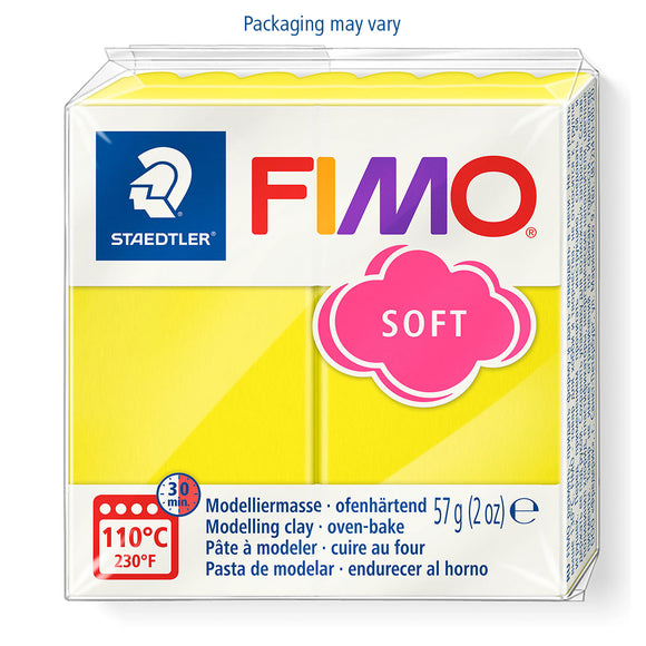 Modelling Clay- FIMO Soft, Oven-hardened POLYMER, 57g (2oz) block 	10- Lemon