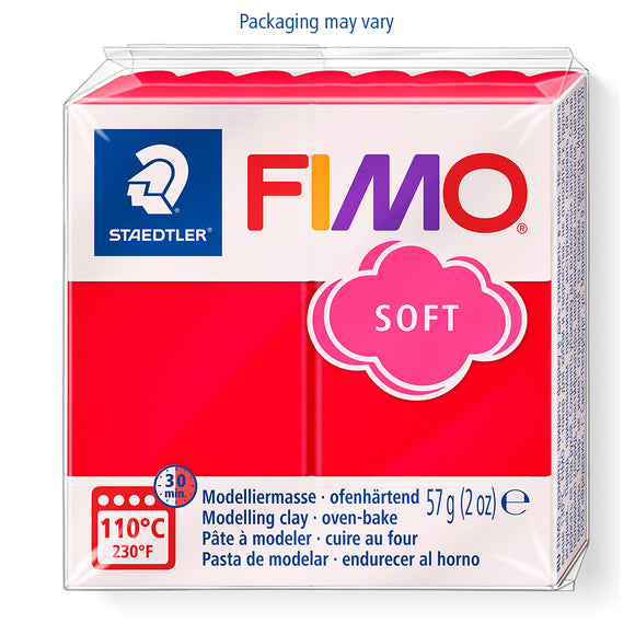 Modelling Clay- FIMO Soft, Oven-hardened POLYMER, 57g (2oz) block 	24- Indian Red