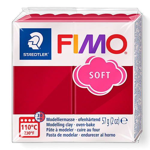 Modelling Clay- FIMO Soft, Oven-hardened POLYMER, 57g (2oz) block 	26- Cherry Red