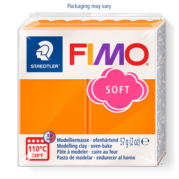 Modelling Clay- FIMO Soft, Oven-hardened POLYMER, 57g (2oz) block 	42- Tangerine