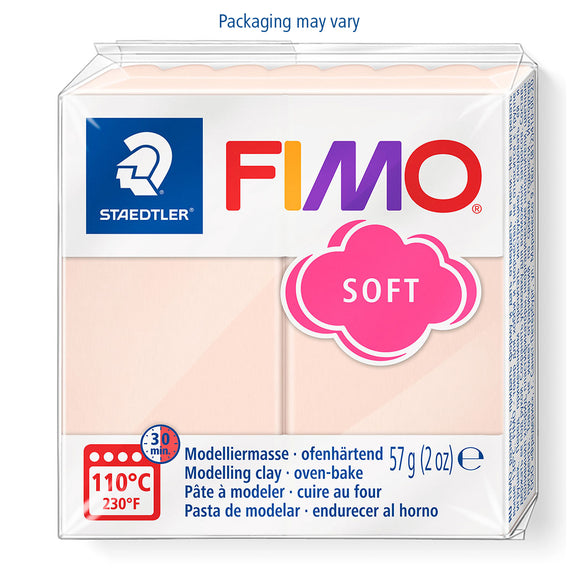 Modelling Clay- FIMO Soft, Oven-hardened POLYMER, 57g (2oz) block 	43- Flesh Light