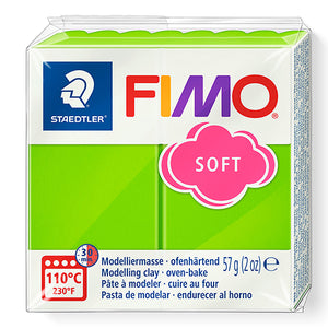 Modelling Clay- FIMO Soft, Oven-hardened POLYMER, 57g (2oz) block 	50- Apple Green