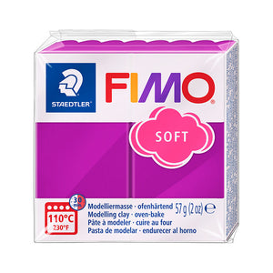 Modelling Clay- FIMO Soft, Oven-hardened POLYMER, 57g (2oz) block 	61- Purple
