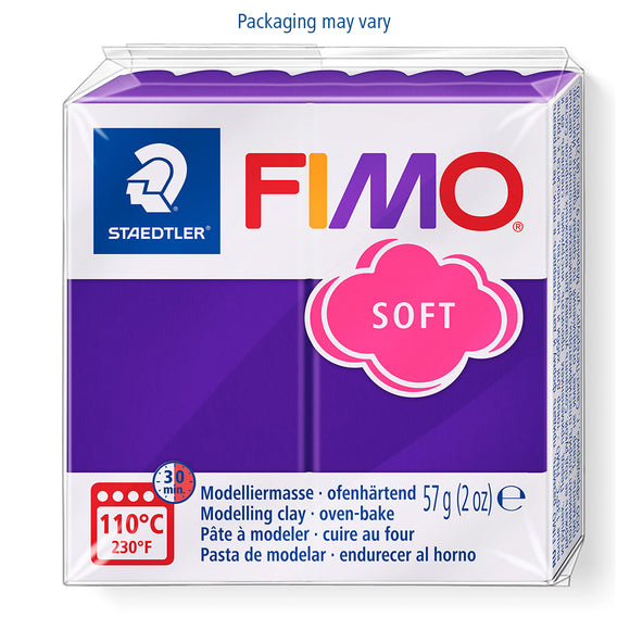 Modelling Clay- FIMO Soft, Oven-hardened POLYMER, 57g (2oz) block 	63- Plum