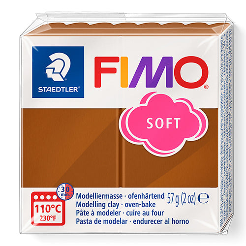 Modelling Clay- FIMO Soft, Oven-hardened POLYMER, 57g (2oz) block 	7- Caramel