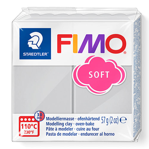 Modelling Clay- FIMO Soft, Oven-hardened POLYMER, 57g (2oz) block 	80- Dolphin Grey