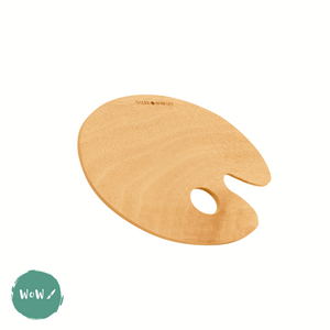 Wooden palette- oval shape 200 x 300mm