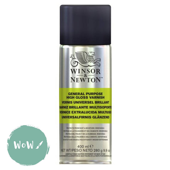 Winsor & Newton- Spray Varnish– GENERAL PURPOSE - High Gloss 400ml