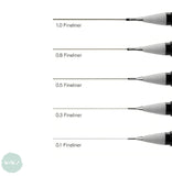 Fineliner Pigment Pen Set - Winsor & Newton - 5 BLACK - 0.1, 0.3, 0.5, 0.8 and 1.0mm