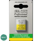 ARTISTS WATERCOLOUR PAINT - Winsor & Newton - PROFESSIONAL - HALF PAN - CADMIUM-FREE YELLOW PALE