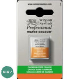 ARTISTS WATERCOLOUR PAINT - Winsor & Newton - PROFESSIONAL - HALF PAN - CADMIUM-FREE ORANGE