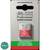 ARTISTS WATERCOLOUR PAINT - Winsor & Newton - PROFESSIONAL - HALF PAN - CADMIUM-FREE RED