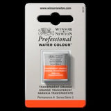 ARTISTS WATERCOLOUR PAINT - Winsor & Newton - PROFESSIONAL - HALF PAN - TRANSPARENT ORANGE
