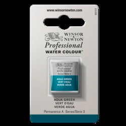 Watercolour Half Pan - Winsor & Newton Professional -  AQUA GREEN