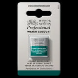 ARTISTS WATERCOLOUR PAINT - Winsor & Newton - PROFESSIONAL - HALF PAN - COBALT GREEN DEEP