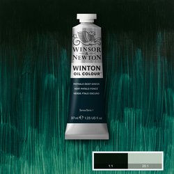 OIL PAINT – Winsor & Newton WINTON – 37ml tube - 	Phthalo Deep Green