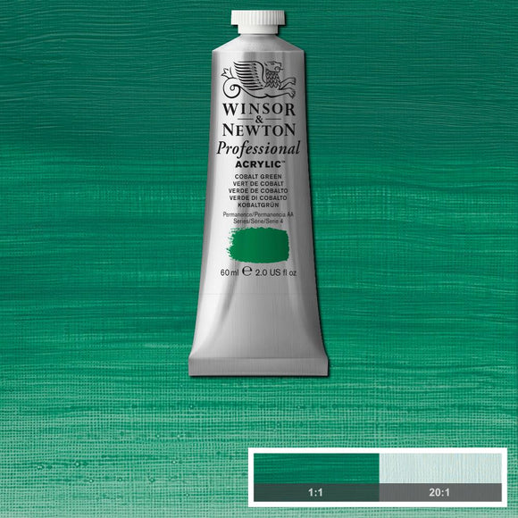 ACRYLIC PAINT -  Winsor & Newton PROFESSIONAL - 60 ml tube - Cobalt Green