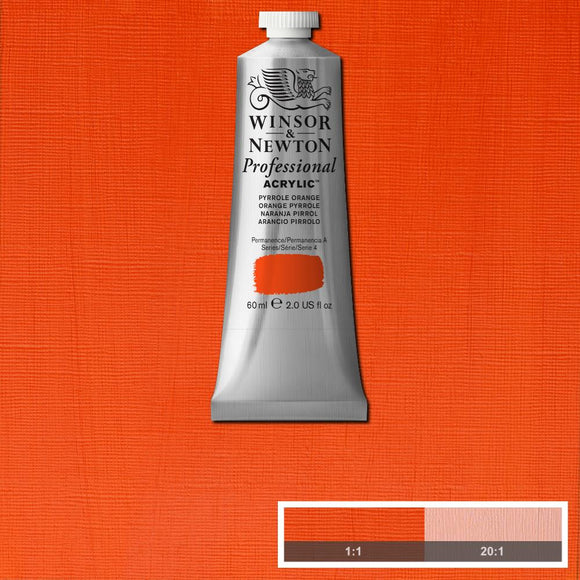 ACRYLIC PAINT -  Winsor & Newton PROFESSIONAL - 60 ml tube - Pyrrole Orange