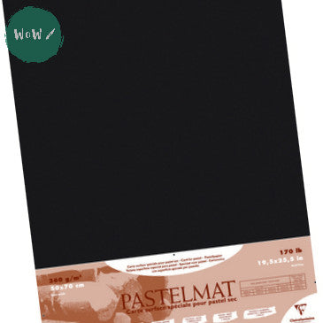 Clairefontaine PASTELMAT 360gsm PACK of 5 Sheets 50 x 70 cm Anthracite