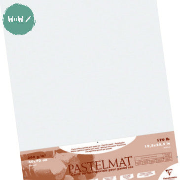 Clairefontaine PASTELMAT 360gsm PACK of 5 Sheets 50 x 70 cm White