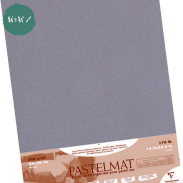 Clairefontaine PASTELMAT 360gsm PACK of 5 Sheets 50 x 70 cm Dark Grey