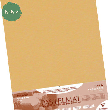 Clairefontaine PASTELMAT 360gsm PACK of 5 Sheets 50 x 70 cm Buttercup