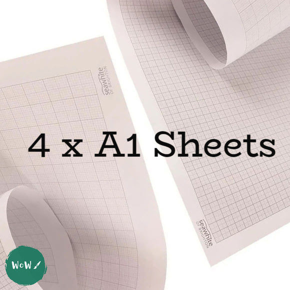 A1 Graph Paper- DOUBLE SIDED One side Metric other Imperial graduations PACK of FOUR SHEETS