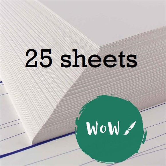 Cartridge Paper sheets- 220gsm white, All-Media  - 25 sheets