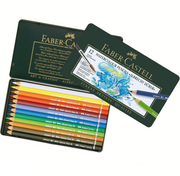 Watercolour Pencil Sets - Faber-Castell - ALBRECHT DURER - Tin of 12