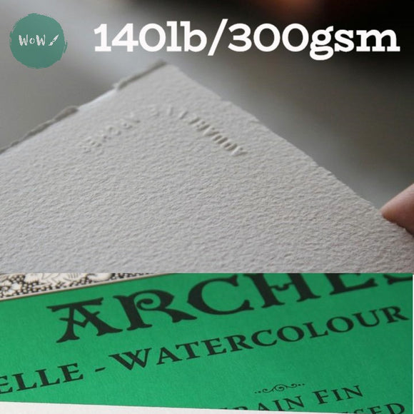 Watercolour Paper - SHEET - ARCHES AQUARELLE - SINGLE -   140lb/300gsm -  22 x 30