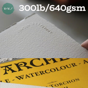 Watercolour Paper - SHEET - ARCHES AQUARELLE -  SINGLE -  300lb/640gsm -  22 x 30" – TORCHON (ROUGH)