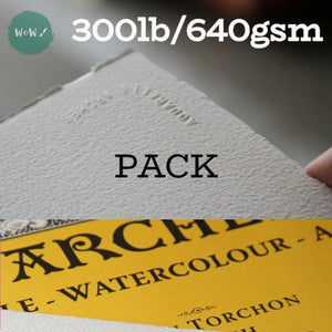 Watercolour Paper - SHEET - ARCHES AQUARELLE -  FIVE SHEETS – 300lb/640gsm -  22 x 30" – TORCHON (ROUGH)