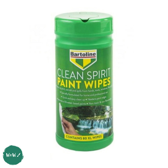 CLEAN SPIRIT Paint Wipes for Oils & Water-based paints - pack of 80XL sheets