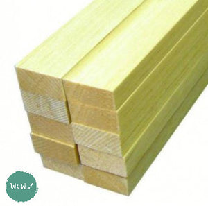 Balsa Wood - Flat Strip - 1/2 x 1" x 36" - Singles
