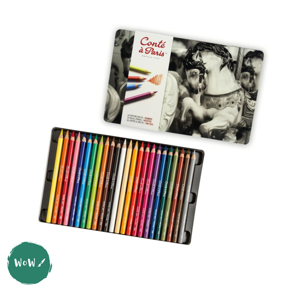Pastel Pencil Sets - Conté à Paris – Tin 24 ASSORTED