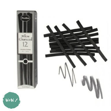 Willow Charcoal - COATES - Thick, 12 Stick