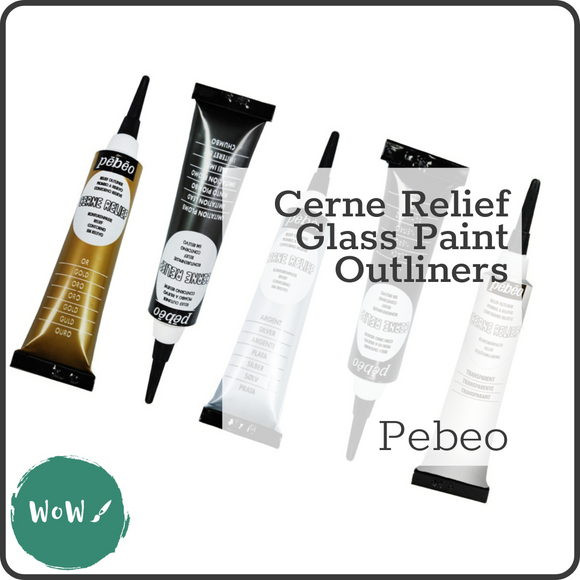 Pebeo Cerne Relief - 20ml tube, for use with Vitrail Stained Glass Effect Glass Paint