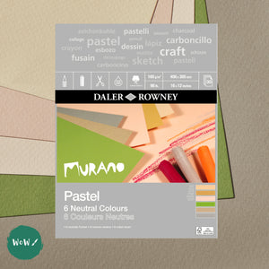Pastel Paper Pads- Daler Rowney -  MURANO -  Pastel & Art paper- 16 x 12" - Neutral Colours