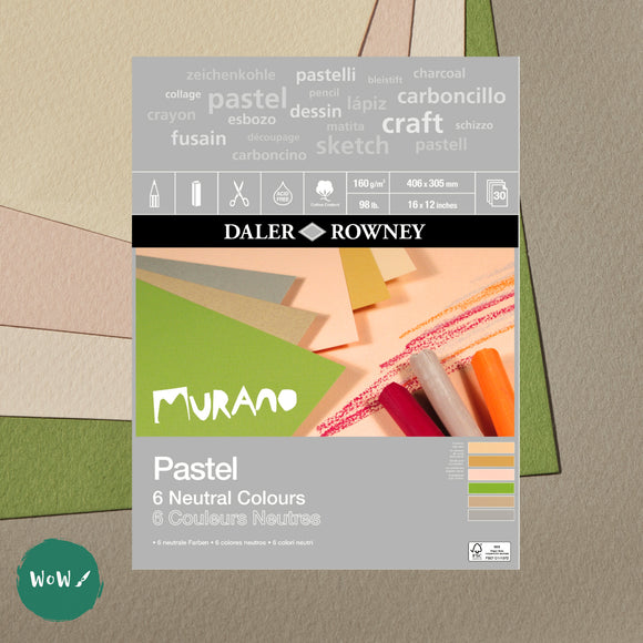 Pastel Paper Pads- Daler Rowney -  MURANO -  Pastel & Art paper- 16 x 12