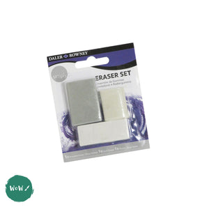 Eraser- Daler Rowney SIMPLY - Set of 3 Assorted