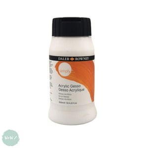 SURFACE PREPARATION -  Gesso Primer - Daler Rowney SIMPLY - WHITE - 500ml