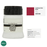 ARTISTS ACRYLIC PAINT - Heavy Body - Daler Rowney - CRYLA - 250ml - CADMIUM RED DEEP