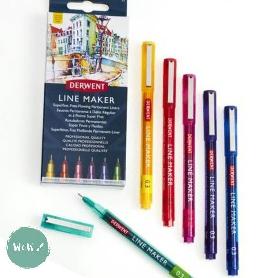 Derwent Line Makers - Assorted Colors, Set of 6