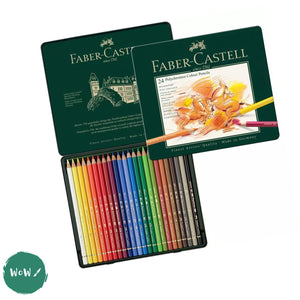 Coloured Pencil Sets - Faber Castell POLYCHROMOS - 24 Tin
