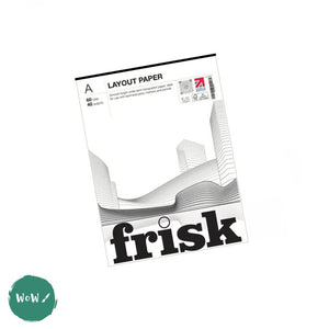 Frisk MAROON Brand, white 60gsm Layout paper Pad- A2