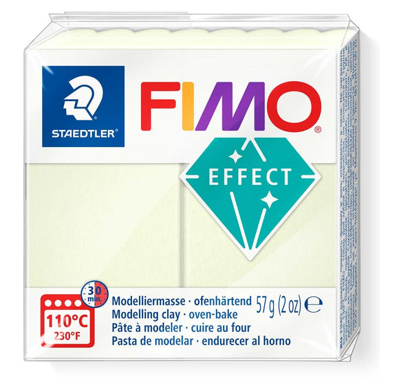 Modelling Clay- FIMO Effect, Oven-hardened POLYMER, 57g (2oz) block - 	04- Nightglow Fluorescent