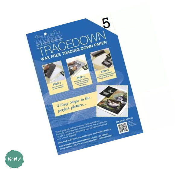 Tracing Down - TRACEDOWN  A3 Pack of 5 Sheets- WHITE